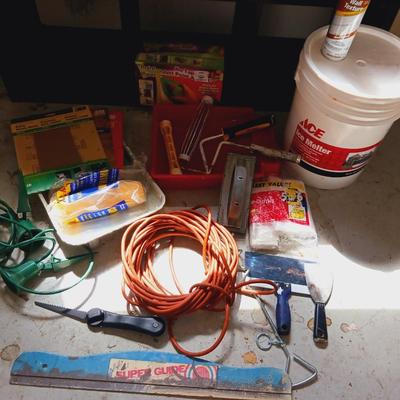 PAINTING SUPPLIES AND EXTENSION CORDS