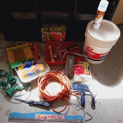 PAINTING SUPPLIES AND EXTENSION CORDS