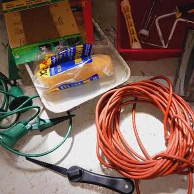 PAINTING SUPPLIES AND EXTENSION CORDS