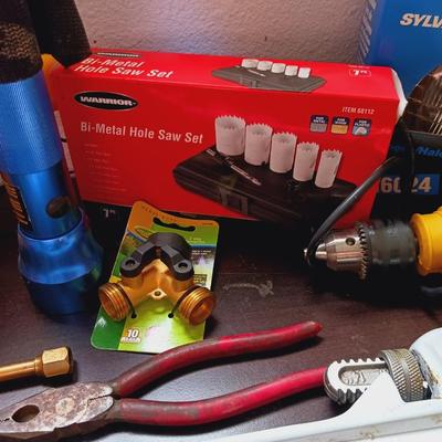 SOME HAND TOOLS, FLASHLIGHTS AND MORE