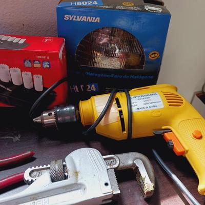 SOME HAND TOOLS, FLASHLIGHTS AND MORE