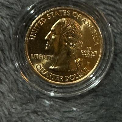 2009 Puerto Rico U S quarter gold coin