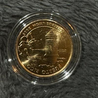 2009 Puerto Rico U S quarter gold coin