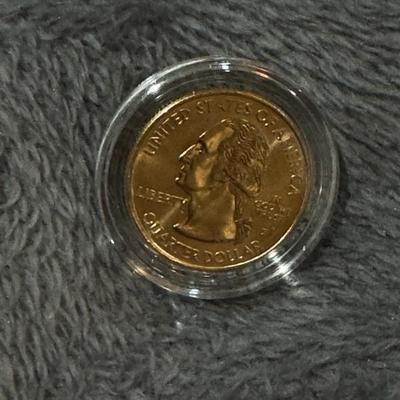 2009 Somoa Territories Gold U S quarter coin