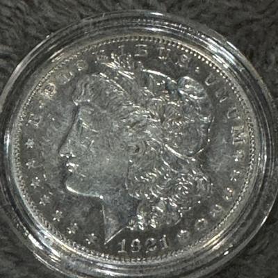 1921 Morgan U S 1 oz .999 silver coin