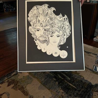 Vintage art painting numbered and signed 001/200
