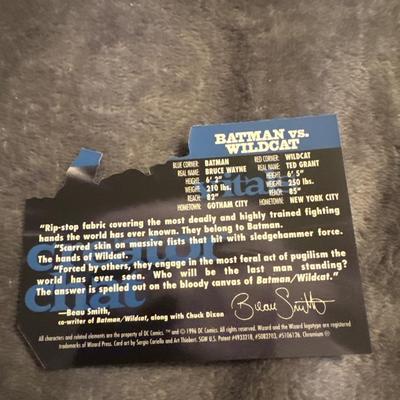 Batman vs Wildcat Die Cut Chromium Promo Card #12 Wizard Magazine NM DC Comics