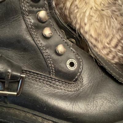 HARLEY DAVIDSONS WOMENS TURBULENT BLACK LEATHER motorcycle boots size6