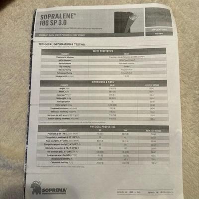 Soporalene suprema 180 sanded roll roofing 25 rolls 100 sq ft per roll