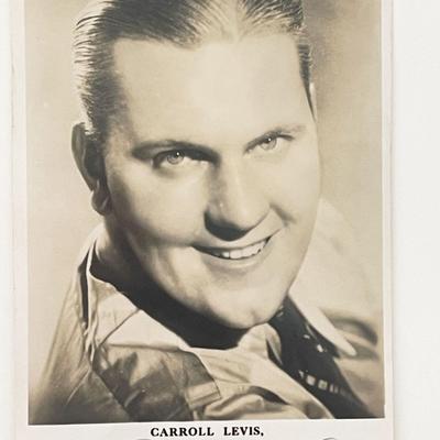 Carroll Levis signed photo post card