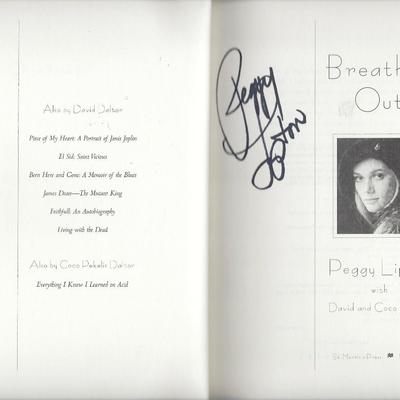 Peggy Lipton signed book