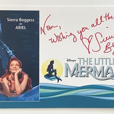 Little Mermaid Sierra Boggess signed photo note