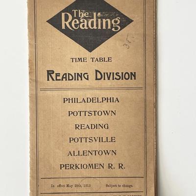 The Reading train schedule 1912