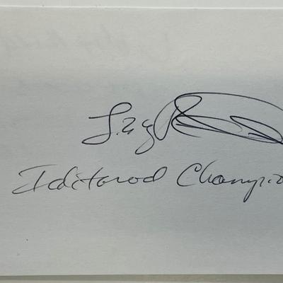 Idlewood champion Light Riddles autograph note