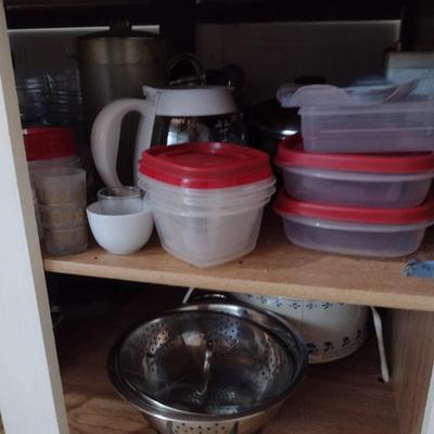 Collection of Kitchen Ware- Glass and Dinnerware, Bakeware, Appliances