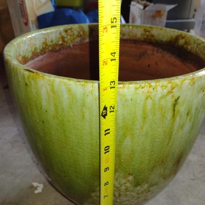 Glazed Ceramic Planter Pot- Approx 12 3/4