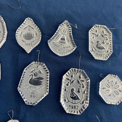 Vintage Waterford Crystal ornaments