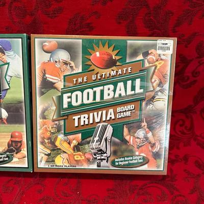 THE ULTIMATE BASEBALL TRIVIA AND THE ULTIMATE FOOTBALL TRIVIA BOARD GAMES