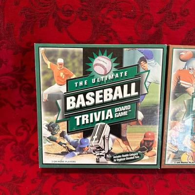 THE ULTIMATE BASEBALL TRIVIA AND THE ULTIMATE FOOTBALL TRIVIA BOARD GAMES