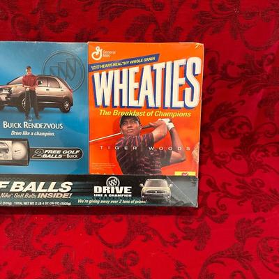 SEALED TIGER WOODS 2002 WHEATIES BUICK PROMO BOXES WITH GOLF BALLS - FACTORY SEALED