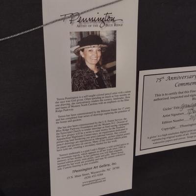 Framed Mountain Scene Giclee by Teresa Pennington- Signed and Numbered