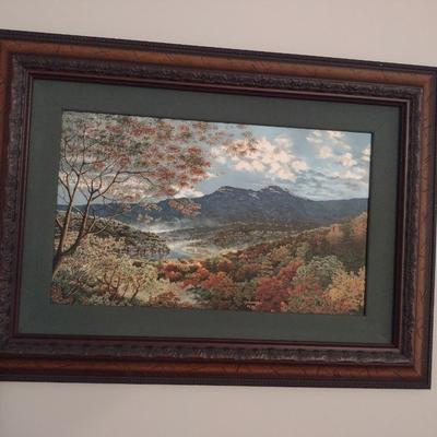 Framed Mountain Scene Giclee by Teresa Pennington- Signed and Numbered