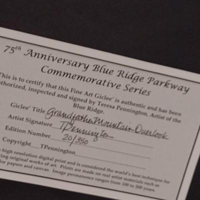 Framed Mountain Scene Giclee by Teresa Pennington- Signed and Numbered