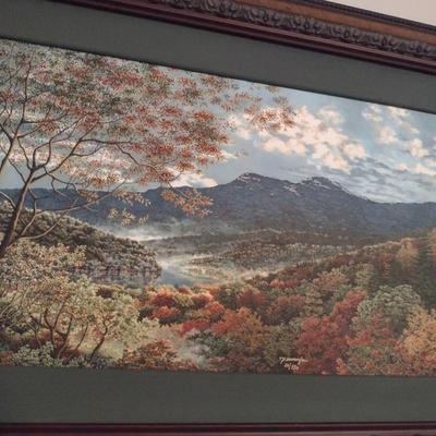 Framed Mountain Scene Giclee by Teresa Pennington- Signed and Numbered