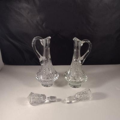 Pair of Crystal Cruets with Stoppers
