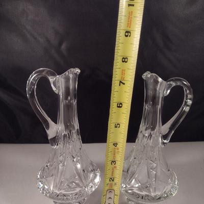 Pair of Crystal Cruets with Stoppers