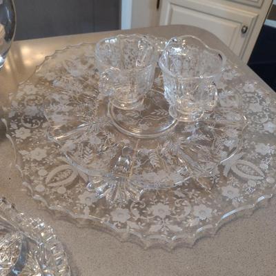 Collection of Assorted Glass and Crystal Serve Ware