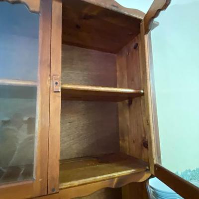 Vintage Wooden Step Back Cabinet