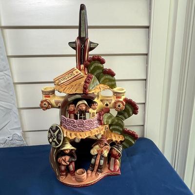 Terra Cotta Christmas display