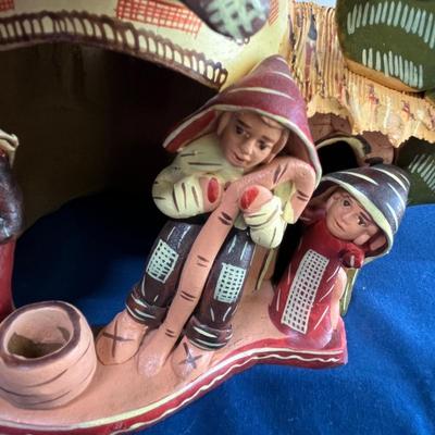Terra Cotta Christmas display