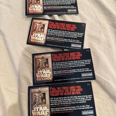 1996 Topps Star Wars Trilogy Special Edition lot of 4 promo cards rare