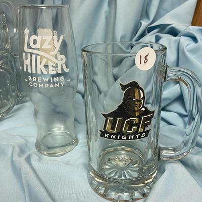 Assorted Glass Beer Steins and Collectible Glasses