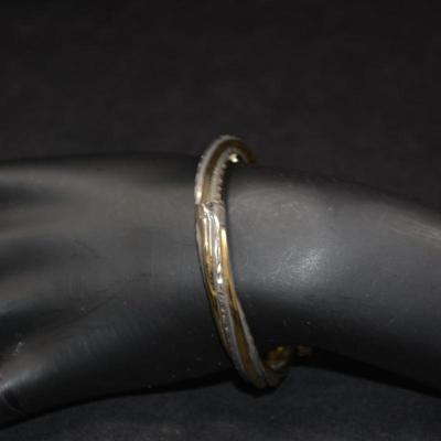 Gold-Tone & Silver 925 Sterling Clasp Bracelet 17.3g
