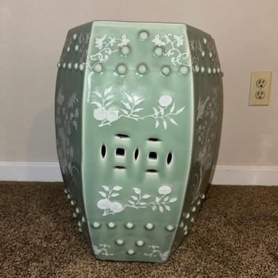 CHINESE CELADON GLAZED GARDEN STOOL