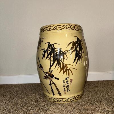 CHINESE HAND PAINTED GARDEN STOOL