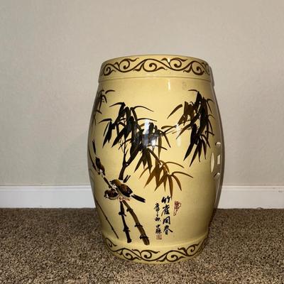 CHINESE HAND PAINTED GARDEN STOOL