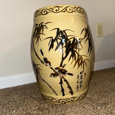 CHINESE HAND PAINTED GARDEN STOOL