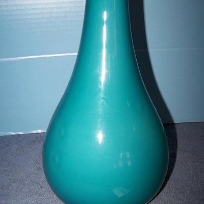 LOT 1 GORGEOUS VINTAGE MID CENTURY VERY TALL ART GLASS VASE GUILDCRAFT ITALY