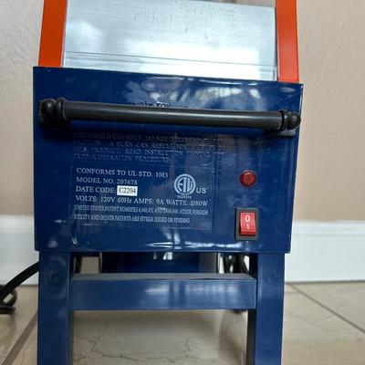 NOSTALGIA DENVER BRONCOS MINI POPCORN MAKER AND GEMMY ROCKIN RANDALL DANCING FIGURE