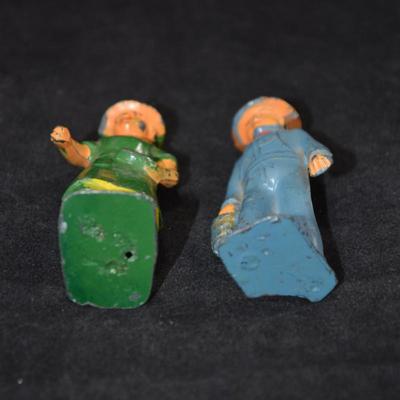 2 Vintage Barclay Lead Farming Couple Figurines 2.5