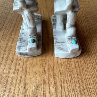 2 SIGNED HORSE HAIR KOKOPELLI STATUES