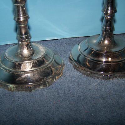 LOT 21 GREAT COLLECTABLE TALL METAL CANDLESTICKS