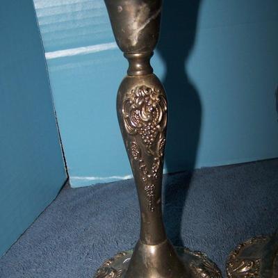 LOT 21 GREAT COLLECTABLE TALL METAL CANDLESTICKS