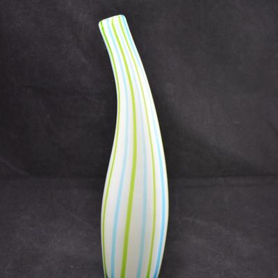 Vintage MCM Layered Stretched Glass Vase 14