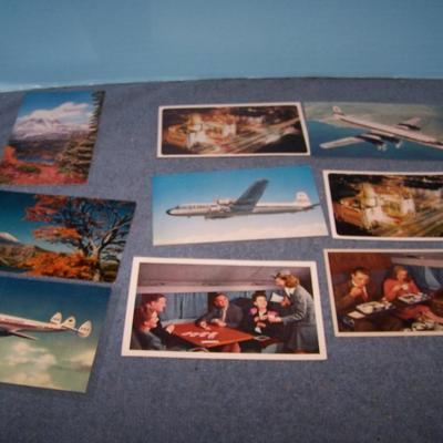 LOT 33 WONDERFUL VINTAGE AIRLINE POSTCARDS DELTA/PACIFIC NORTHERN/PAA/UNITED