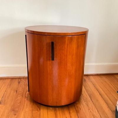 830 Mid Century Modern Harvey Probber Round Cylinder Table/ Cabinet/Dry Bar